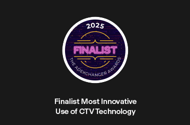 AdExchanger 2025 Finalist Badge for Most Innovative Use of CTV Technology