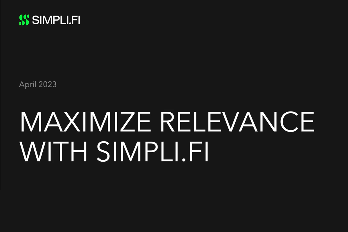, Go to Maximize Relevance With Simpli.fi