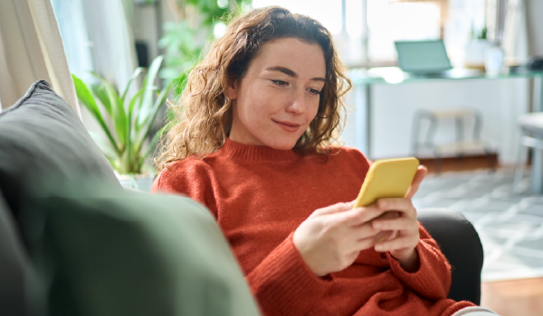 A person on their phone