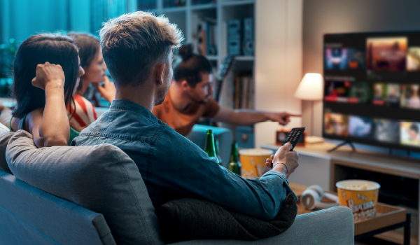 People watching TV