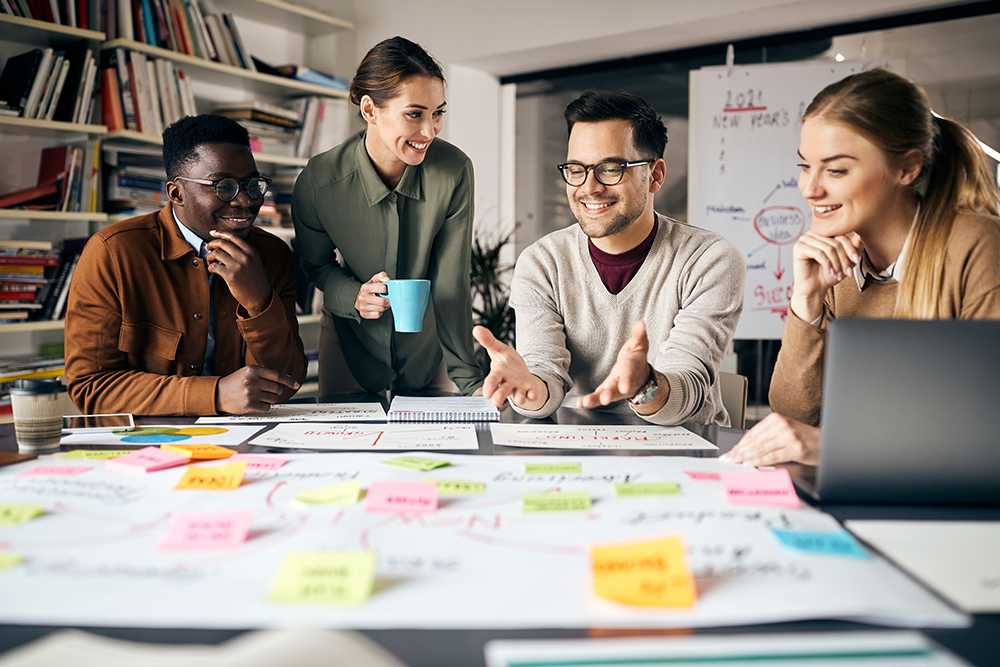 A marketer reviewing brand awareness metrics and multi-channel campaign performance.
